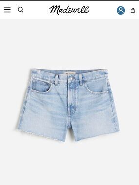 Madewell Light Wash Denim Cutoff Shorts